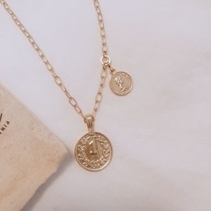 Ettika 18kt Gold Plated Coin & Chain Necklace- NEW